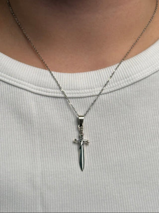 double sided sword pendant