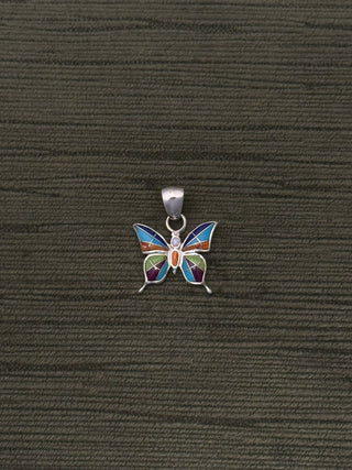 multi-stone inlay butterfly pendant - Chula Co.