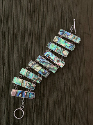 statement abalone bracelet