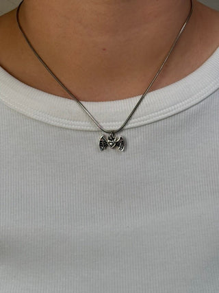 petite heart bat onyx pave pendant - Chula Co.