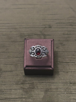 decorative sword inspired garnet ring - Chula Co.
