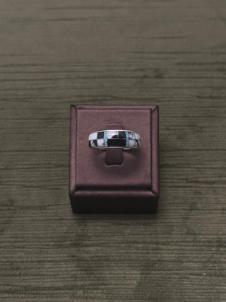 inlay onyx band ring - Chula Co.