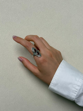 embellished garnet ring - Chula Co.