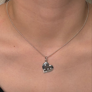 asymetrical polka dot heart pendant - Chula Co.