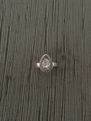 teardrop shaped rutilated quartz ring - Chula Co.