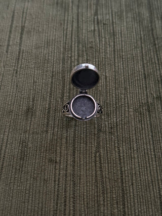 celestial moon and star locket ring - Chula Co.
