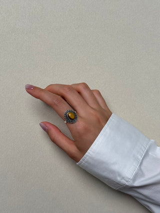 tiger's eye watcher ring - Chula Co.