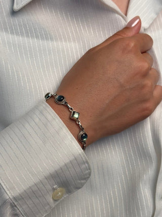 mixed shaped labradorite bracelet - Chula Co.
