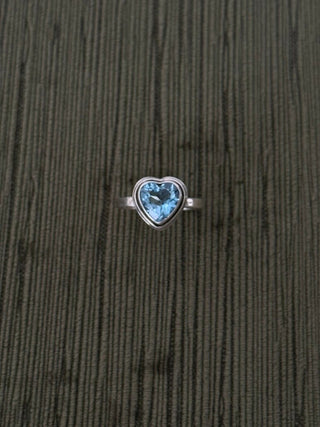 heart shaped blue topaz ring - Chula Co.