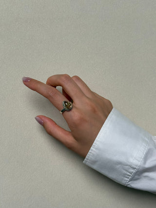 teardrop shaped rutilated quartz ring - Chula Co.