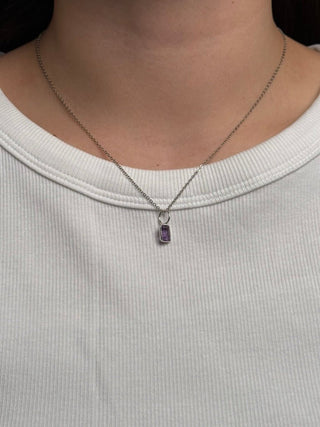 solo pendants (rainbow moonstone and amethyst) - Chula Co.