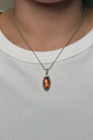 amber marquise pendant