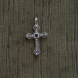iolite cross decorated pendant - Chula Co.