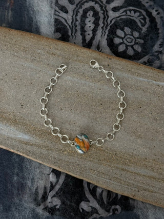 oyster copper turquoise bracelet