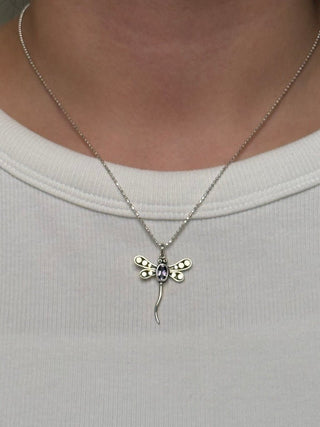amethyst dragonfly pendant - Chula Co.