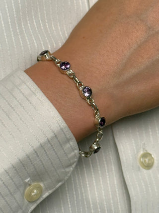 faceted amethyst bracelet