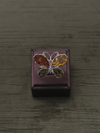 statement amber butterfly ring - Chula Co.