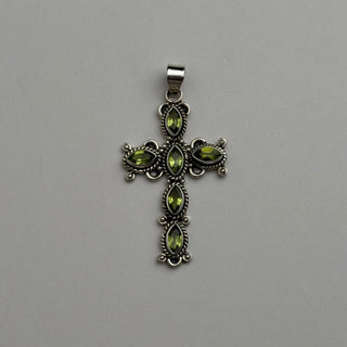 peridot cross pendant - Chula Co.