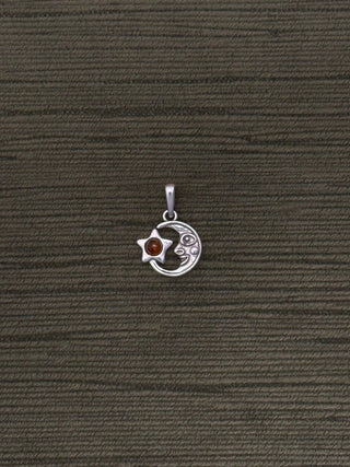 petite moon and star amber pendant - Chula Co.