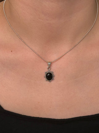 antique detailed onyx pendant - Chula Co.