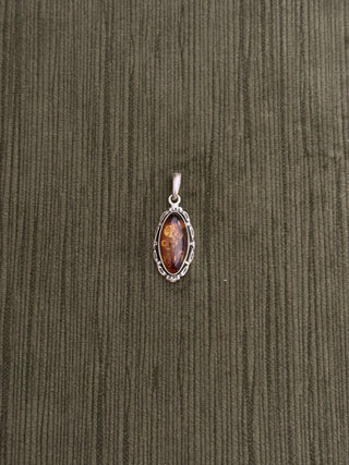 amber marquise pendant