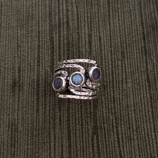 whimsy abstract labradorite trio ring - Chula Co.