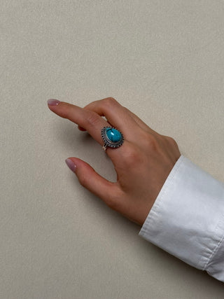 teardrop shaped turquoise ring - Chula Co.