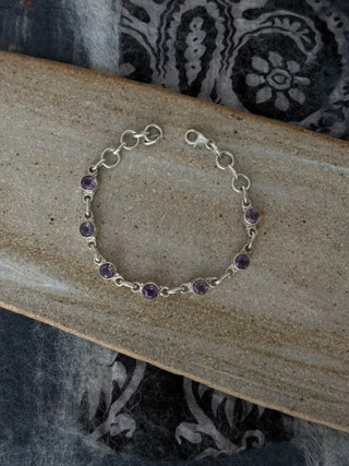 faceted amethyst bracelet