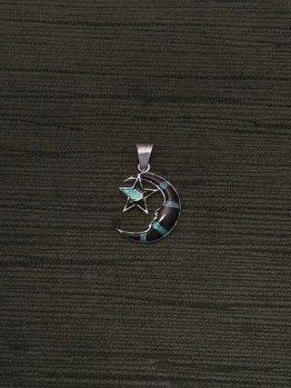 moon and star inlay pendant - Chula Co.