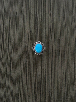 antique inspired oval shaped turquoise ring - Chula Co.