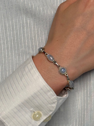 mixed - shaped rainbow moonstone bracelet - Chula Co.