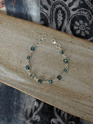 mixed round labradorite bracelet