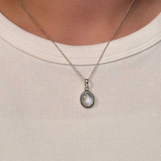 rainbow moonstone pendant - Chula Co.