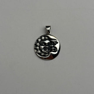 Sun and Moon Sterling Silver Pendant
