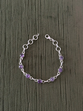 faceted amethyst bracelet
