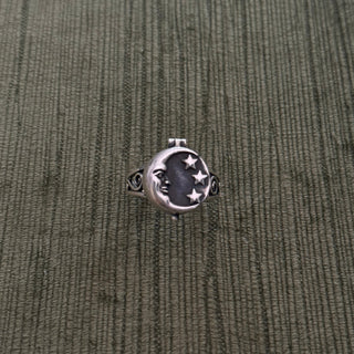 celestial moon and star locket ring - Chula Co.