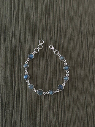 mixed round labradorite bracelet