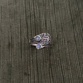 whimsi - goth inspired rainbow moonstone ring - Chula Co.