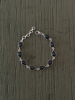 pear shaped onyx bracelet