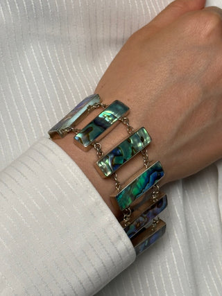 statement abalone bracelet
