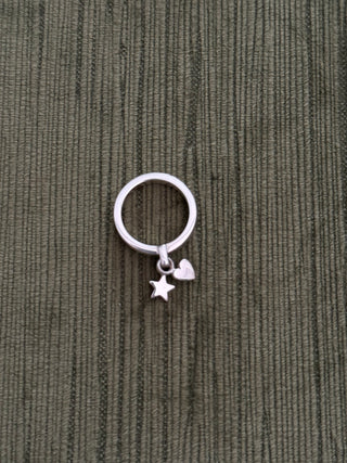 heart + star charm ring - Chula Co.