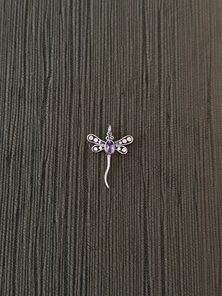 amethyst dragonfly pendant