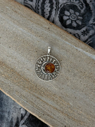 statement celestial moon and star pendant