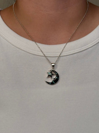 moon and star inlay pendant - Chula Co.