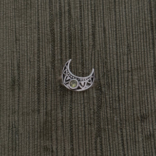 crescent moon peridot ring - Chula Co.