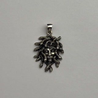 Sterling Silver Medusa Head Pendant

