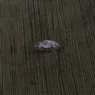 intricate rainbow moonstone ring - Chula Co.