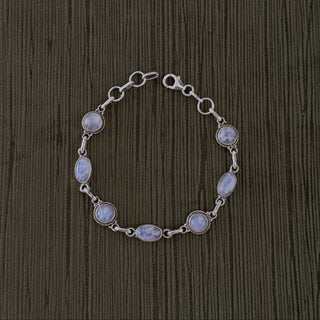 mixed - shaped rainbow moonstone bracelet - Chula Co.
