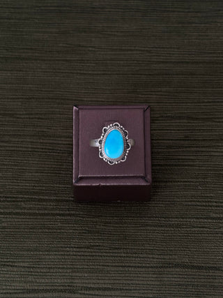 organic shaped turquoise ring