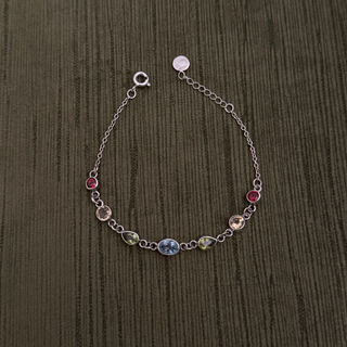 dainty multi-gemstone bracelet